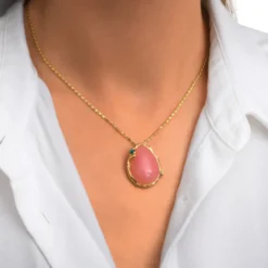 New Oceane pendant necklace – pale pink Sautoirs & Colliers Longs|Pendentifs Et Médailles