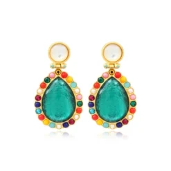 Online Oceane pierced stud earrings – turquoise Percées / Tiges