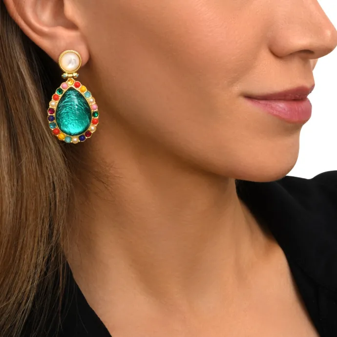 Online Oceane pierced stud earrings – turquoise Percées / Tiges