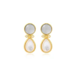 Hot Oceane pierced stud earrings – white Percées / Tiges