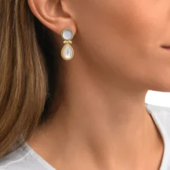 Hot Oceane pierced stud earrings – white Percées / Tiges