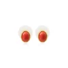 Online Oceane pierced stud earrings – coral Percées / Tiges