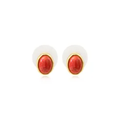 Online Oceane pierced stud earrings – coral Percées / Tiges