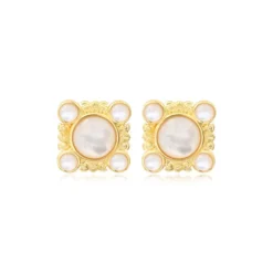 Clearance Oceane seashell clip-on earrings – white Clips