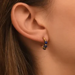 New Panarea hoop earrings - blue Créoles