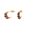 New Panarea hoop earrings - garnet Créoles