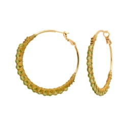 Clearance Panarea hoop earrings - light green Créoles
