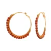 Online Panarea hoop earrings - orange Créoles