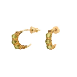Panarea hoop earrings - pale green Créoles