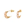 Online Panarea hoop earrings - rose quartz Créoles