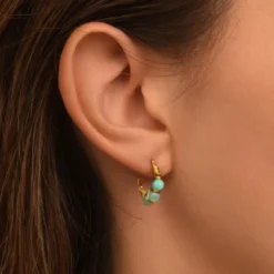 Hot Panarea hoop earrings - turquoise Créoles
