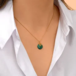 Sale Positano Adjustable Pendant Necklace - Green Pendentifs Et Médailles