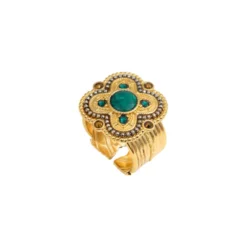 New Positano adjustable ring - green Bagues Ajustables