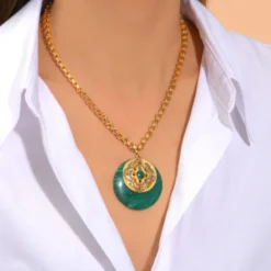 Discount Positano chain necklace - green Sautoirs & Colliers Longs