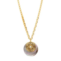Clearance Positano chain necklace - grey mother-of-pearl Sautoirs & Colliers Longs