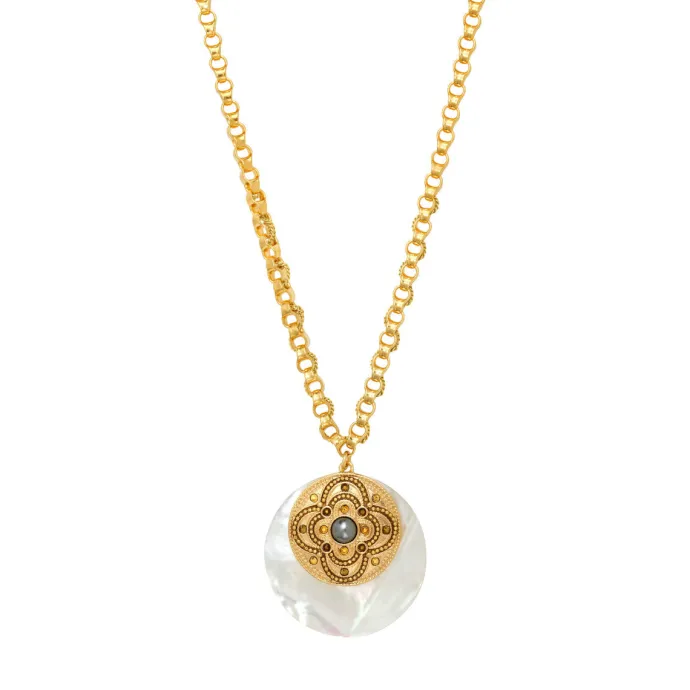 Online Positano chain necklace - white Sautoirs & Colliers Longs