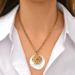 Online Positano chain necklace - white Sautoirs & Colliers Longs