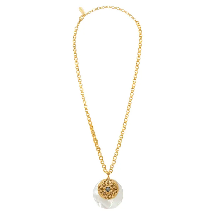 Online Positano chain necklace - white Sautoirs & Colliers Longs