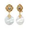 Discount Positano clip-on drop earrings - white Clips|Longues / Pendantes