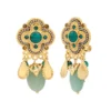 Clearance Positano clip-on earrings - green Clips