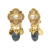 Discount Positano clip-on earrings - grey mother-of-pearl Clips