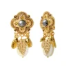 New Positano clip-on earrings - white Clips