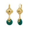 Best Positano dangling sleeper earrings - green Dormeuses|Longues / Pendantes