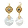 Outlet Positano dangling sleeper earrings - white Dormeuses|Longues / Pendantes