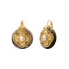 Best Positano fine sleeper earrings - grey mother-of-pearl Dormeuses
