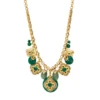 Positano medallion chain necklace - green Sautoirs & Colliers Longs|Pendentifs Et Médailles