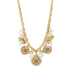 Outlet Positano medallion chain necklace - white Sautoirs & Colliers Longs|Pendentifs Et Médailles