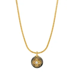 Discount Positano pendant necklace - grey mother-of-pearl Pendentifs Et Médailles