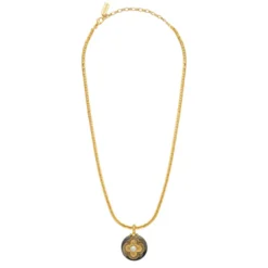 Discount Positano pendant necklace - grey mother-of-pearl Pendentifs Et Médailles