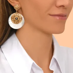Hot Positano pierced stud earrings - white Percées / Tiges
