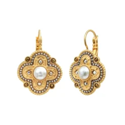 Outlet Positano sleeper earrings - grey mother-of-pearl Dormeuses