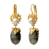 Best Positano sleeper earrings - grey Dormeuses