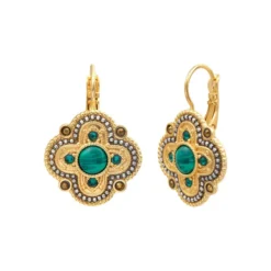 New Positano sleeper earrings - green Dormeuses