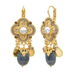 Outlet Positano sleeper earrings - grey mother-of-pearl Dormeuses
