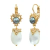 New Positano sleeper earrings - white mother-of-pearl Dormeuses