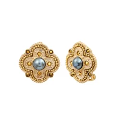 Outlet Positano thin clip-on earrings - white Clips