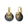 Online Positano thin sleeper earrings - grey mother-of-pearl Dormeuses