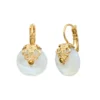 Hot Positano thin sleeper earrings - white Dormeuses