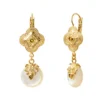 Online Positano thin sleeper earrings - white Dormeuses