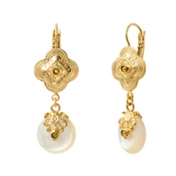 Online Positano thin sleeper earrings - white Dormeuses