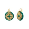 Online Positano thin sleeper earrings - green Dormeuses