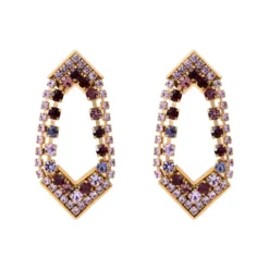 Outlet Precious graphic pierced stud earrings - purple Percées / Tiges