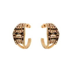 Outlet Precious hoop earrings - black Créoles