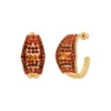 Hot Precious hoop earrings - red Créoles