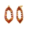 Online Precious pierced stud earrings - red Percées / Tiges