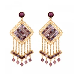 Discount Precious pierced stud earrings - purple Percées / Tiges